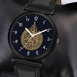 CSAMON Men Dial & Leather Straps Analogue Watch C34BLK Islamic NUM04 Chikani L-image-23