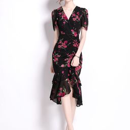 JC Collection Floral Print Sheath Midi Dress-image-87