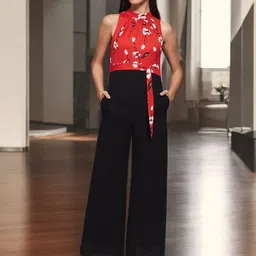 Chemistry Halter Neck Printed Basic Jumpsuit-picture-58