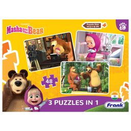 Frank Masha And The Bear 3 in 1 Jigsaw Puzzle Multicolour Set of 3 - 48 Pieces image 5