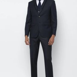 Men Single Breasted Solid Suit-image-47