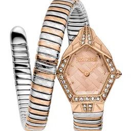 Just Cavalli Women Embellished Dial & Stainless Steel Wrap Around Straps Analogue Watch JC1L303M0065-image-64