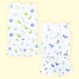 YUV Girls Pack Of 2 Printed Pure Cotton T-shirt With Shorts-46