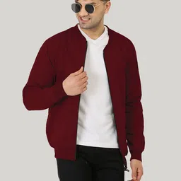 Leotude Men Fleece Bomber Jacket-picture-4
