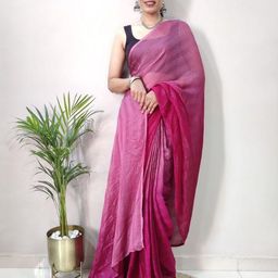 KAYOMMI Pure Chiffon Ready to Wear Saree-image-64