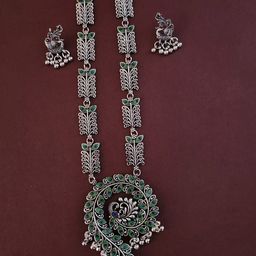 Piu Jewels Rhodium Plated Beaded Jewellery Set-image-47