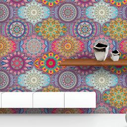 ArtzFolio Printed UV-Resistant Anti-Bacterial Vintage Ottoman Motifs Peel & Stick Wallpaper-image-55
