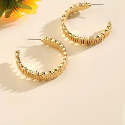 SALTY Supple Luxury Contemporary Half Hoop Earrings-10