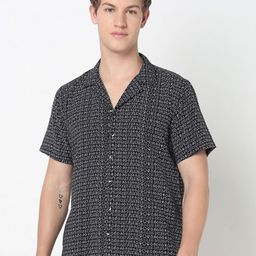 R&B Printed Spread Collar Shirt-image-93