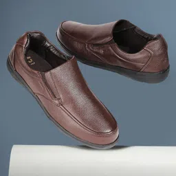 Bata Men Textured Leather Formal Slip-Ons Formal Shoes-image-59
