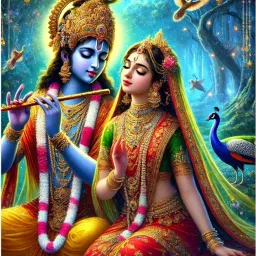 18 inch Radha-Krishn & Beautiful Wall Sticker For Home Poster 12x18 Inch Self Adhesive Sticker-image-91