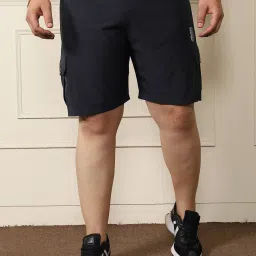 Solid Men Grey Casual Shorts-image-14