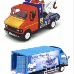 Tow Truck With Water Truck | Action Play Friction Vehicle Toy Set Combo Pack-10