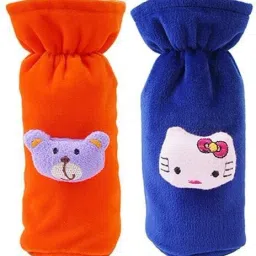 Soft Plush Stretchable Baby Feeding Bottle Cover Easy to Hold Strap With Cartoon-image-31