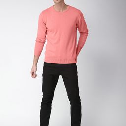 Mast & Harbour Men Pink Solid Pullover-image-44