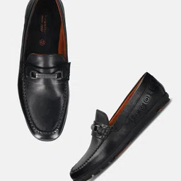 Bugatti Men Round Toe Leather Driving Shoes-picture-11