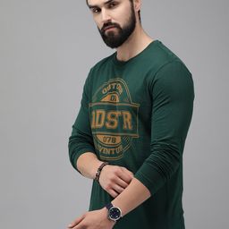 Roadster Men Green Printed T-shirt-image-15