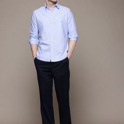MANGO MAN Pure Cotton Casual Shirt with Embroidered Logo Detail-image-14