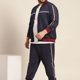 Sztori Men Plus Size Tracksuit With Stripes-image-12
