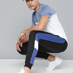 Alcis Men Colourblocked Slim Fit Sports Track Pants-image-96
