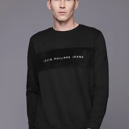 Louis Philippe Jeans Self Design Typography Embroidered Sweatshirt-image-72