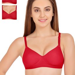 Tweens Pack of 3 Red T-shirt Bras 1313-picture-16