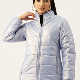 Okane Solid Mock Collar Padded Jacket-26