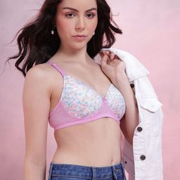 DressBerry Floral Bra Medium Coverage Lightly Padded-image-12