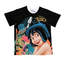 Disney by Wear Your Mind Boys Multicoloured Jungle Book Printed Round Neck T-shirt-image-35