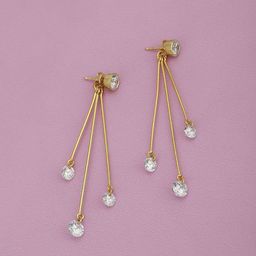 Carlton London Gold-Toned Contemporary Drop Earrings-image-17