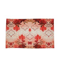 ROMEE Set Of 6 Cream-Coloured & Red Floral Printed Table Placemats image 3
