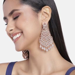 Estele Teardrop Shaped Drop Earrings-image-0