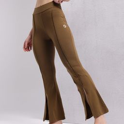 HRX by Hrithik Roshan Women Slit Hem Paneled Flared Yoga Track Pants-image-47