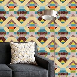 ArtzFolio Printed UV-Resistant Anti-Bacterial Embroidery Geometrical Pattern Peel & Stick Wallpaper-image-95