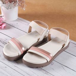 Metro Women Solid Backstrap Open Toe Flats-image-41