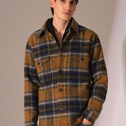 SELECTED Men Checked Open Front Jacket with Patchwork image 1