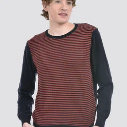 Numero Uno Men Printed Woollen Pullover-image-3