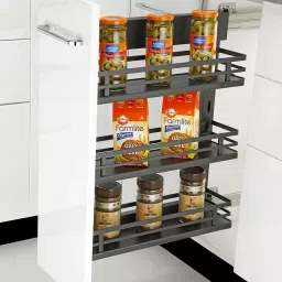 Olive Smartek 260x485x585 mm Mild Steel 3 Layer Pullout Drawer, 561 001 043 0-picture-1