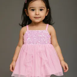KidsDew Embroidered Net Fit & Flare Dress-picture-3