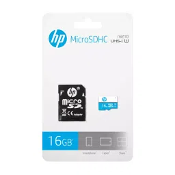 HP 32GB Class 10 U1 microSDHC Memory Card With Adapter (White;Blue) image 1