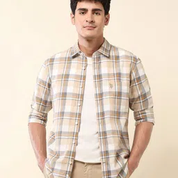 U.S. Polo Assn. Men Classic Tailored Fit Checked Spread Collar Cotton Casual Shirt-image-88
