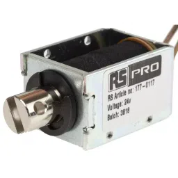 RS PRO Linear Solenoid 24 V DC 40x24x29 mm, 1770117-16