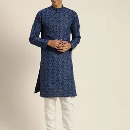 SOJANYA Ethnic Motifs Printed Regular Kurta with Churidar-15