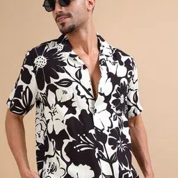 StitchX Men Short Sleeve Printed Lightweight Shirt-image-63