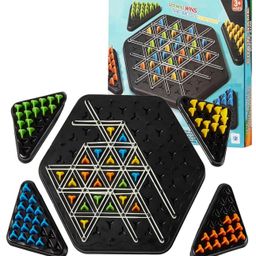 Urbane Chic Triggle Game, Chain Triangle Chess Game, Triggle Rubber Band Game, Triangle Chain Chess Game Set, Triangle Chess Interactive Game for Toddlers-Multicolor-11