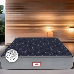 COIRFIT Blue & Grey Printed Quilted Bonnell Spring Medium Firm Queen Size Spring Mattress-image-59