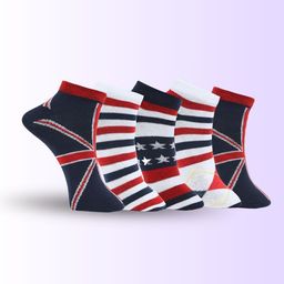 MJE Men Pack Of 5 Striped Ankle Length Socks-picture-5