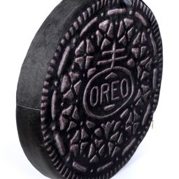 Keshav Creation Oreo  Biscuits Round Cushion - Black image 2