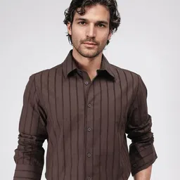 RARE RABBIT Men Comfort Opaque Striped Casual Shirt-picture-16