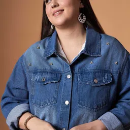 SASSAFRAS Curve Women Denim Jacket-image-48